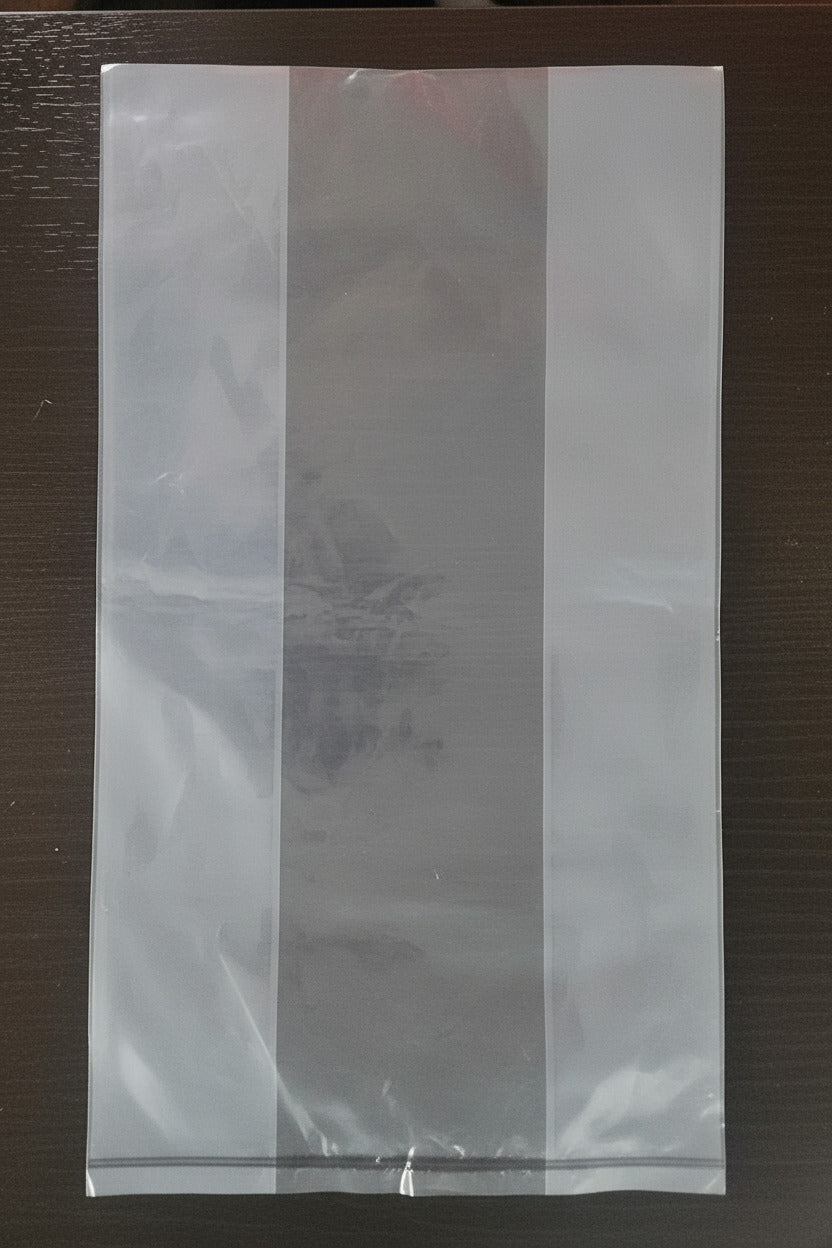 5 x 4.5 x 18" Clear Gusseted Flat Bag