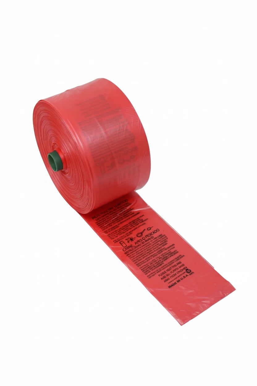 14 X 18" Red Meat Bag HDPE