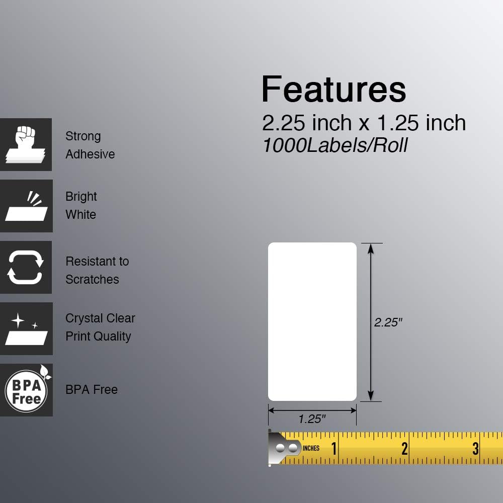 57 x 32 mm Label Scale,  1000 pcs / roll (1 BOX / 24 Rolls)