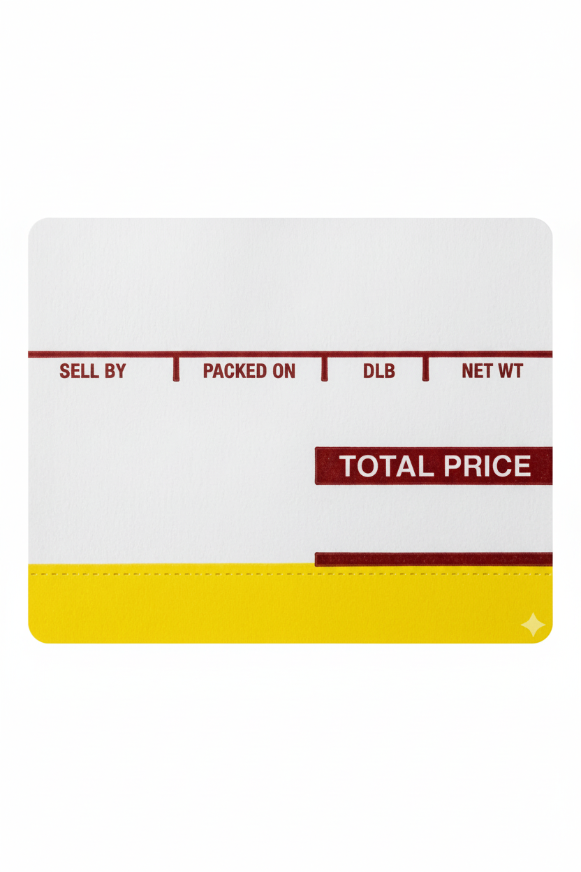 64 x 59 mm Label  Scale,  625pcs/roll (1 BOX / 24 Rolls)