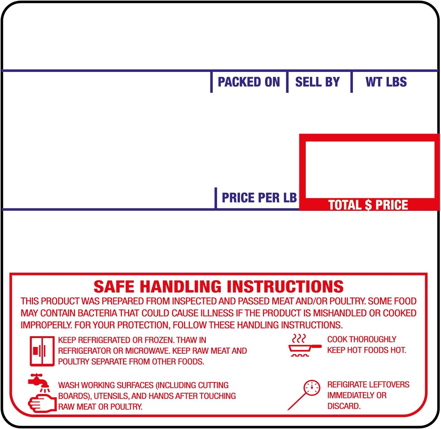 58 x 60 mm Label  Scale, 500 pcs / roll (1 BOX / 24 Rolls)