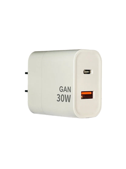 30W PD GaN Wall Charger ( 1 USB + 1 PD )