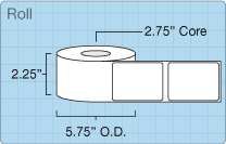 57 x 76 mm Label Scale,  1000pcs/roll (1 BOX / 16 Rolls) - Hobart