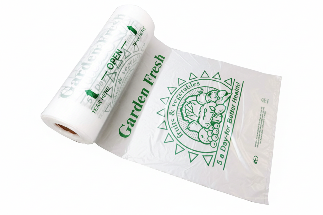 11 In x 17 Plastic Produce Roll Bag HDPE