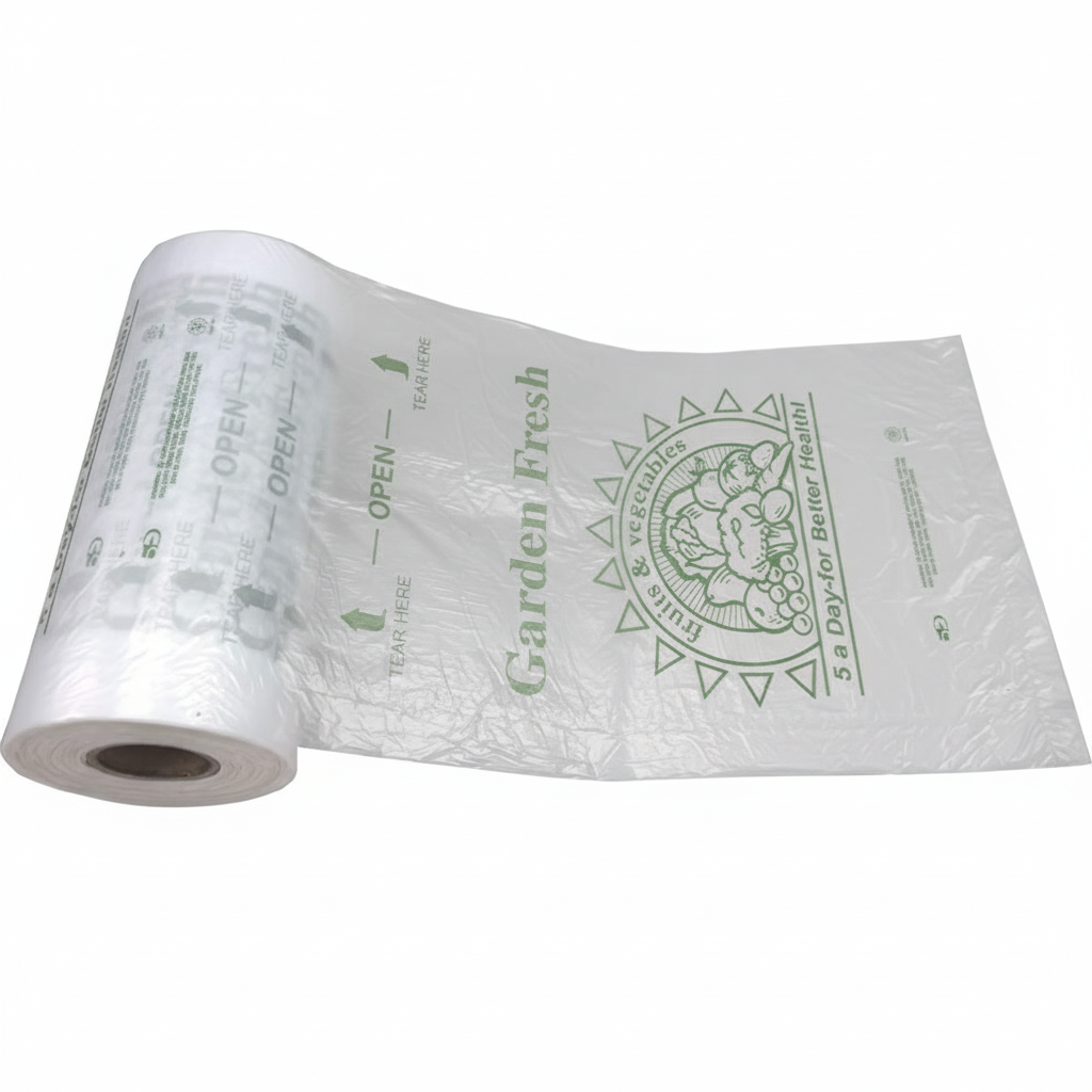 11 In x 17 Plastic Produce Roll Bag HDPE